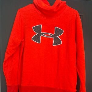 Under Armour Orange Hoodie with Black Logo